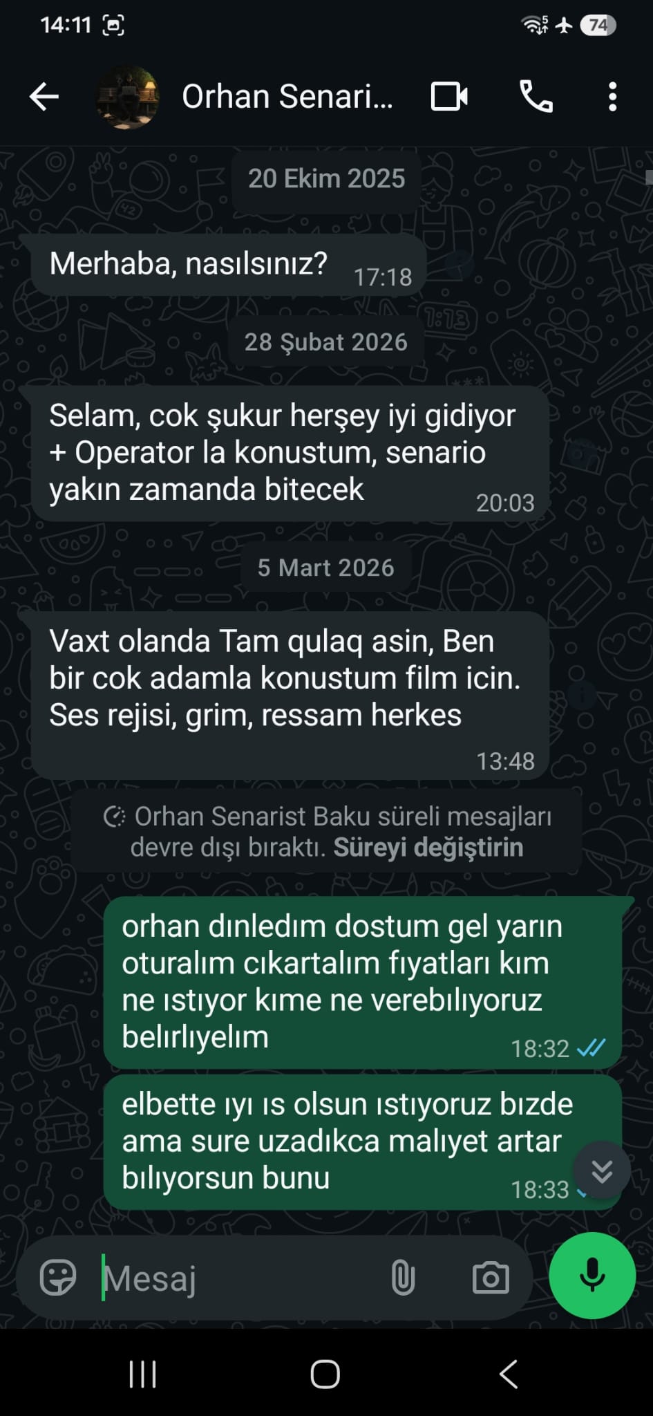 Orxan Rzayev və Atila Uysal