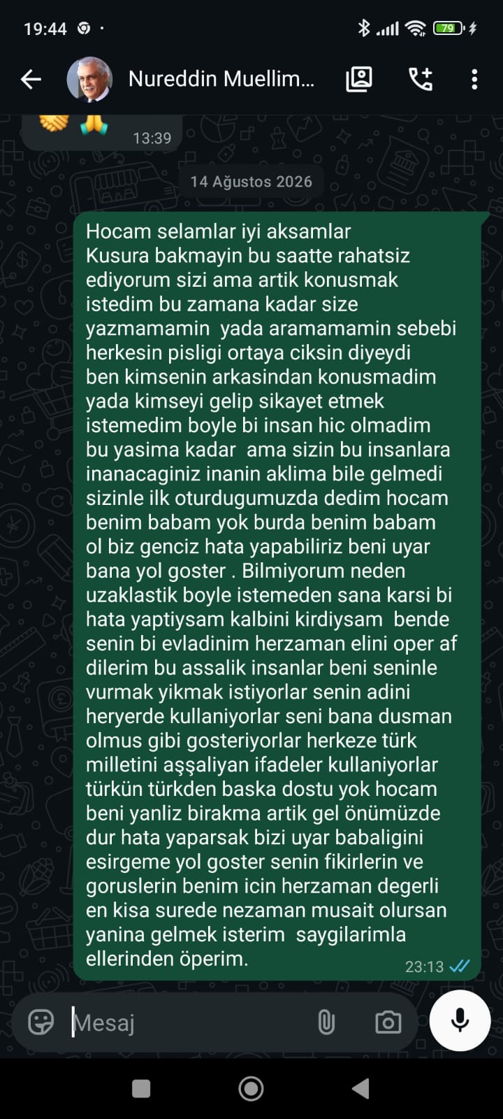 Nureddin Mehdixanlının Ciddiyə Almadığı Atila Uysal Mesajı